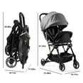 thumbnail image 5 of Baby Stroller 3-in-1 with Bassinet Mode, Compatible with Infant Car Seat Adapter Included, Full-Size Bassinet Strollers for Family Outings, 5 of 10