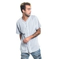 thumbnail image 2 of Victorious Men's Classic Button Down Baseball Jersey Shirt BJ42 - GREY - Medium, 2 of 5