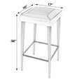 thumbnail image 7 of Butler Specialty Maxwell 32"H Leather and Metal Square Backless Bar Stool -White, 7 of 7
