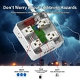 thumbnail image 3 of 6ft Flat Plug Power Strip - 8 Outlets and 4 USB Ports (1 USB C), Extension Cord for Home Office, Etl, 3 of 7