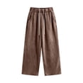 thumbnail image 4 of JIAYUE Men's Wide Leg Jeans Pants Soft Washed Relaxed Fit Elastic Drawstring Waist Loose Full Length Casual Cozy Trousers Streetwear For Daily Travel Outings Bottoms, 4 of 4