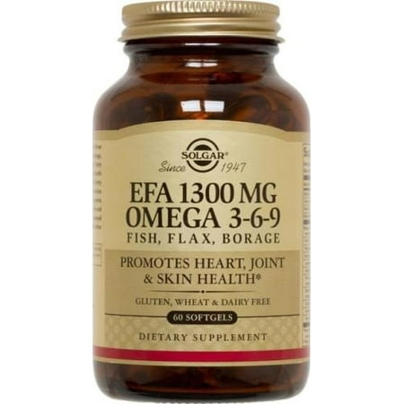 Solgar EFA Omega 3-6-9 Supplement, 1300 mg, 60 Count