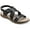 Black, variant on Womens Marlis Leather Padded Sole Slingback Sandals