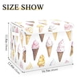 thumbnail image 5 of Yayeee Collapsible Storage Bin with Lid Fabric Closet Decorative Basket with Handles, Ice Cream Pattern, 5 of 7
