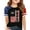 Black, variant on KAUOD Girls Striped Flag 4th of July T Shirts Short Sleeve Star Patriotic Graphic Blouse Tees Tops Kids Girls Summer Outfits