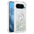 thumbnail image 2 of Funda para Google Pixel 9 Pro XL 5G con Brillo Líquido Flotante, Purpurina, Parachoques y Anillo Giratorio Soporte, 2 of 5