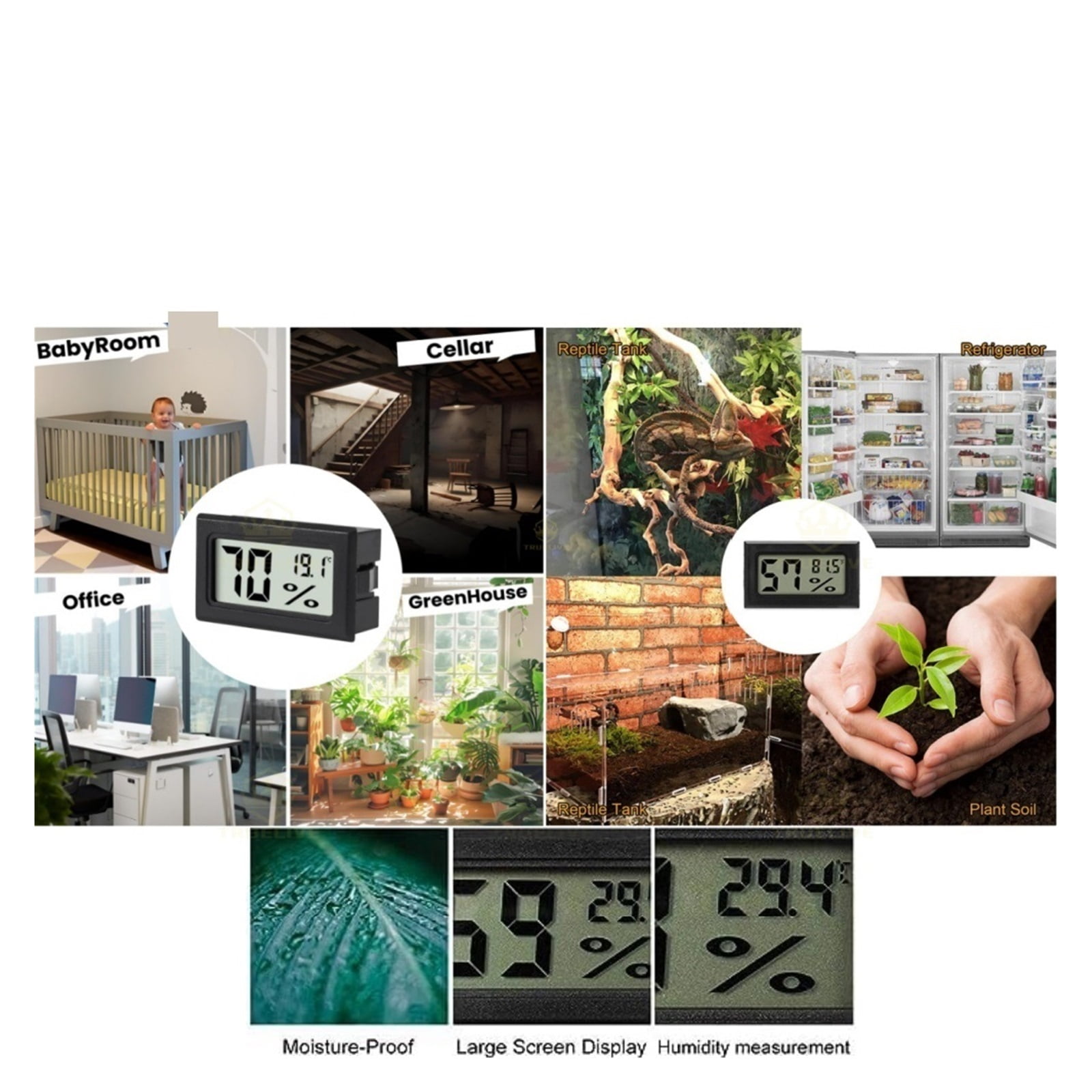 Mini LCD Digital Thermometer Hygrometer Fahrenheit Degree Temperature Humidity Meter Indoor ,Simple Operation