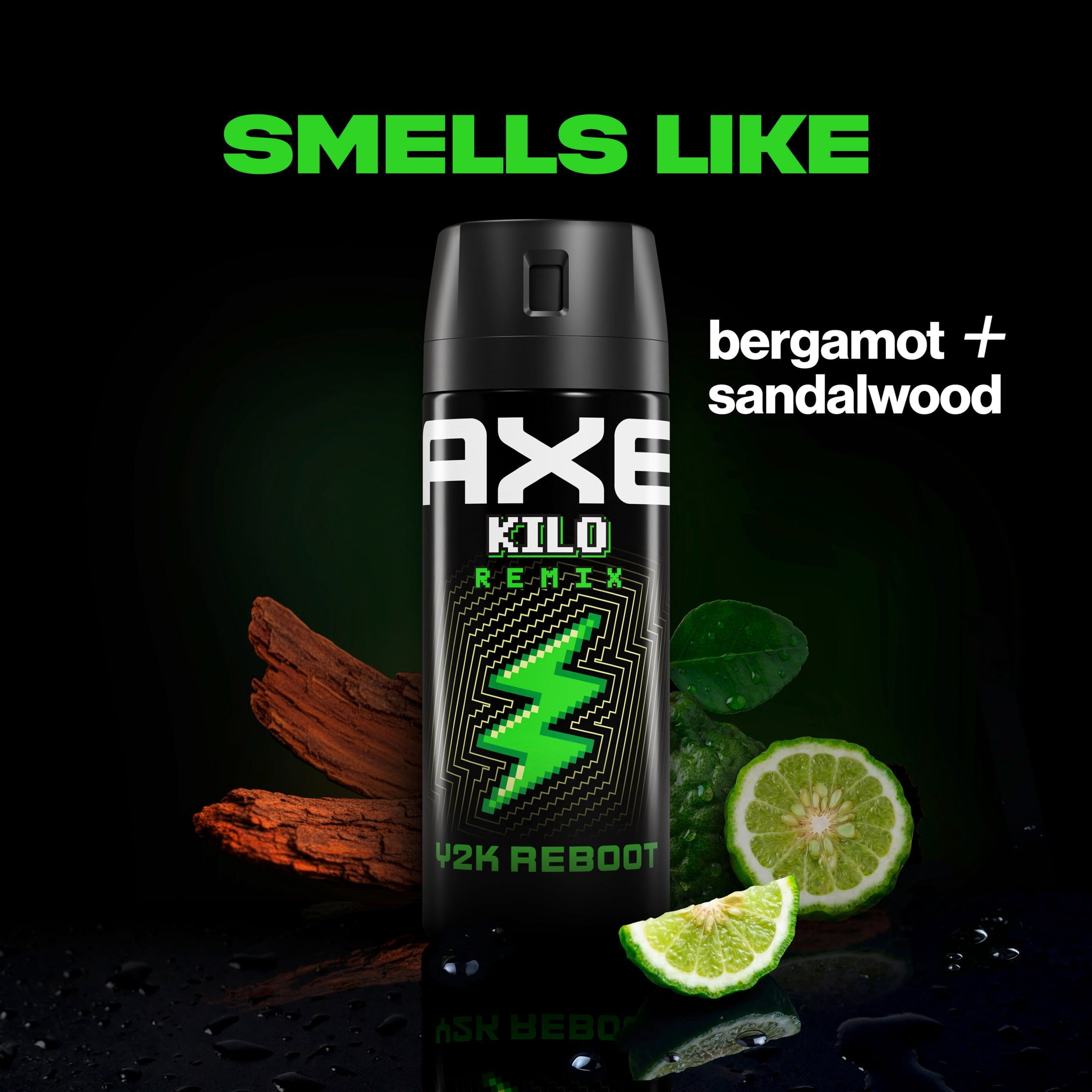 AXE Y2K Reboot Underarm Deodorant Body Spray Kilo Remix For Men & 48H Freshness, Kilo Remix, With Aluminum Free Formula, 2.9 oz
