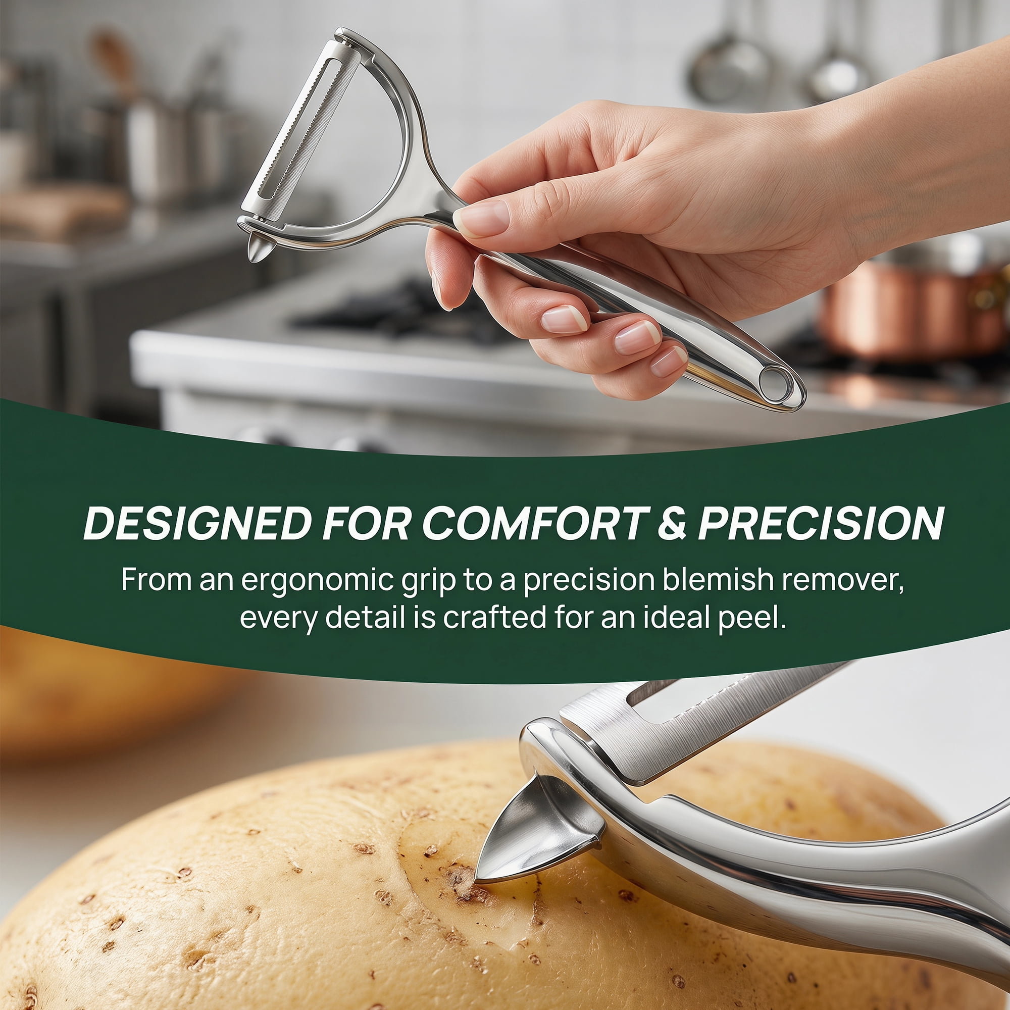 Unique Bargains Stainless Steel Y Vegetable Peeler with Handle Silver 6.1x2.4 inch