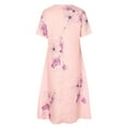 thumbnail image 5 of Pntutb Flash Picks! Womens Loose Butterfly Print V-Neck Half Sleeve Button Pockets Long Dress, 5 of 6