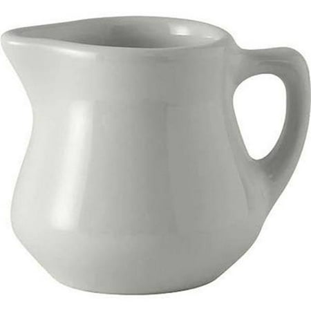 

Tuxton GZP-100 3 oz. Creamer-Porcelain White - 1 Dozen