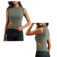 thumbnail image 2 of Anygrew Womens Warm Top with Built in Shelf Basic Stretchy Padded Camisole Casual Layering Tanks Undershirt Thermal Tank Tops Black-Army Green--Dark Grey-Brown, 2 of 6