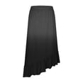 thumbnail image 7 of Kaemgyyd Skirts for Women Summer Gradient Ruffle Hem Flowy Midi Skirt Trendy Elastic Waist Asymmetric Skirt Vacation Beachwear, 7 of 7