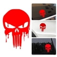 thumbnail image 2 of Etiqueta engomada Likrtyny coche 15x10.1 cm Bloody Punisher Skull roja, 2 of 7