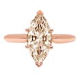 thumbnail image 7 of Solitaire Engagement Ring for Women - 2.5ct Simulated Champagne Diamond in 14K Rose Gold Promise Ring, 7 of 7