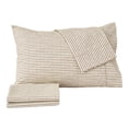 thumbnail image 3 of Great Bay Home Striped Ultra-Soft Microfiber Sheet Set (Queen, Stripe - Chocolate), 3 of 9