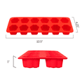 thumbnail image 2 of KE WOOW 2 Silicon mold 100% Food grade, BPA-FREE, ECO-FRIENDLY, puppy/cat paw-shaped 12- cavity, reusable non-stick trays for home-made treats, candle and soap tray oven, freezer. (Red), 2 of 5