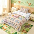 thumbnail image 2 of Manfei Forest Animals Twin Comforter Sets, Alphabet Letter Bedding Set, Peach, Polkadot Reversible, 2pcs, 1 Comforter and 1 Pillowcase, 2 of 6