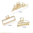 thumbnail image 2 of Mehayi 3 PCS Metal Large Claw Clips for Thick Heavy Hair, Strong Hold Big Non-Slip Hair Catch Barrette Jaw Clamp for Long Hair, Fashion Styling Accessories for Women Girls, 2 of 10