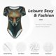 thumbnail image 4 of Balery Vintage Pattern Fox Body de cuello redondo de manga corta para mujer Tops de manga corta Tops básicos-Large, 4 of 7