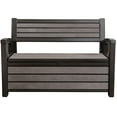Keter Hudson 60 Gal Plastic Outdoor Backyard Patio Storage Bench Deck