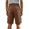 thumbnail image 7 of Men's Hiking Cargo Shorts with Zipper Pockets 7" Lightweight Quick Dry Casual Shorts for Men Golf Work (Brown,M), 7 of 7
