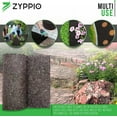 thumbnail image 5 of Black Rubber Mulch Border for Landscaping, 6' L x 22'' W Roll, Natural-Looking Permanent Garden Barrier for Plants, Vegetables, and Flowers, Recycled and Sustainable, 16 Plastic Anchors Included, 5 of 8