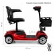 thumbnail image 2 of Silla de Ruedas Scooter Electrico Plegable Adulto Mayor rojo, 2 of 7