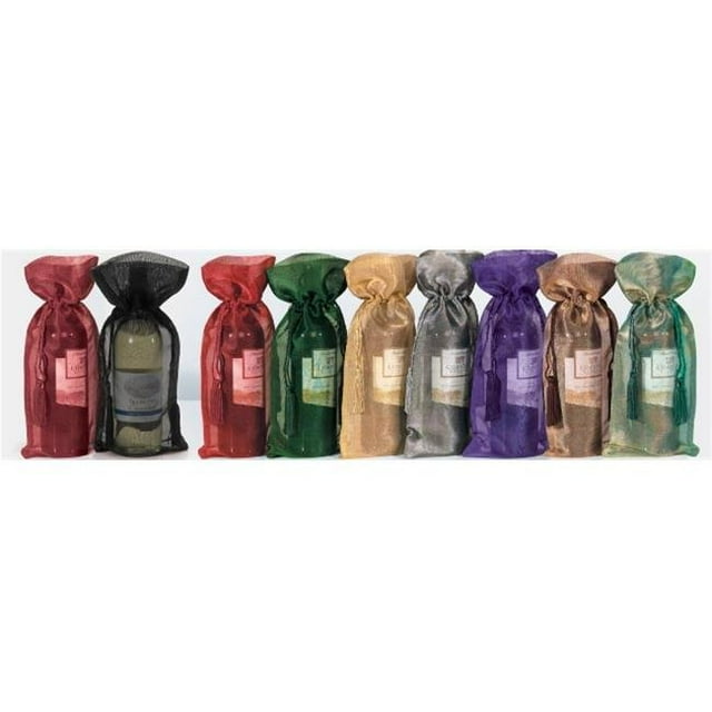 Joann Marie Designs IBT6X15PU Sac à Vin Métallique Transparent - Violet Lot de 12