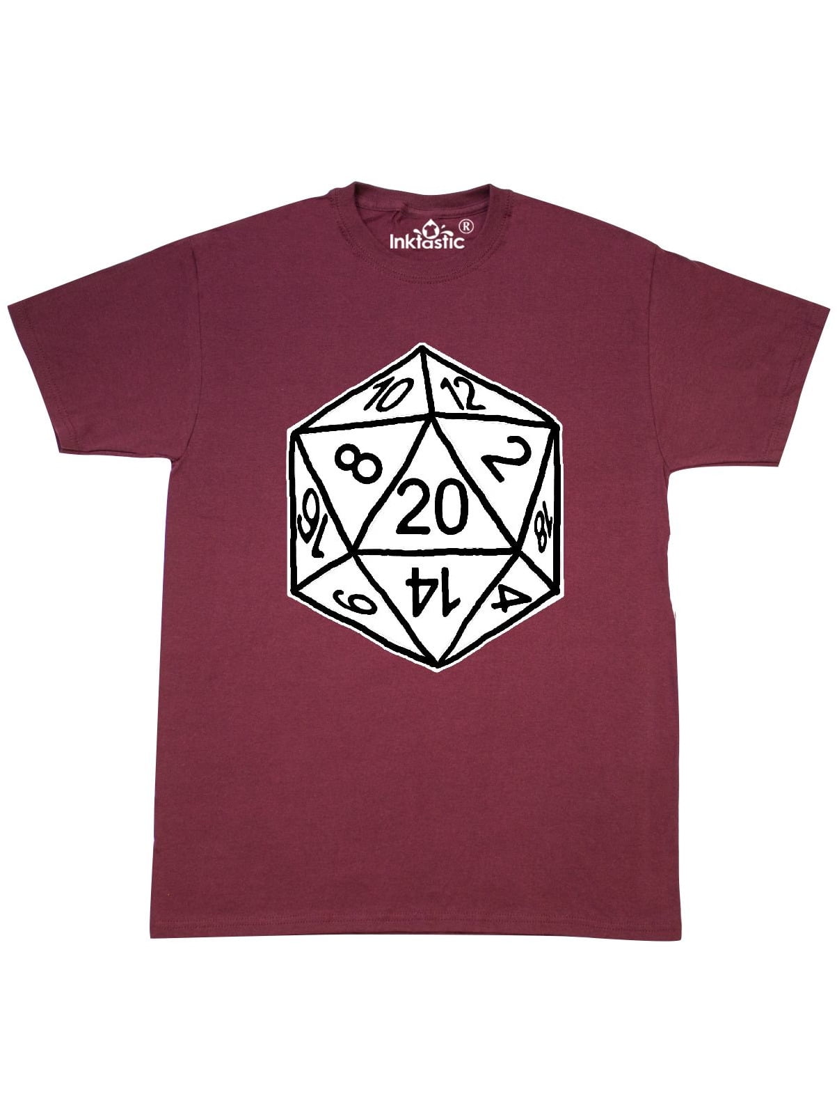 INKtastic 20 Sided White Dice TShirt