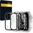 thumbnail image 1 of Ailun Funda protectora de pantalla para Apple Watch Series 9, 8 y 7 [45 mm], carcasa rígida ultrafina de PC con protector de pantalla de vidrio templado incorporado para iWatch, cubierta a prueba de g, 1 of 4