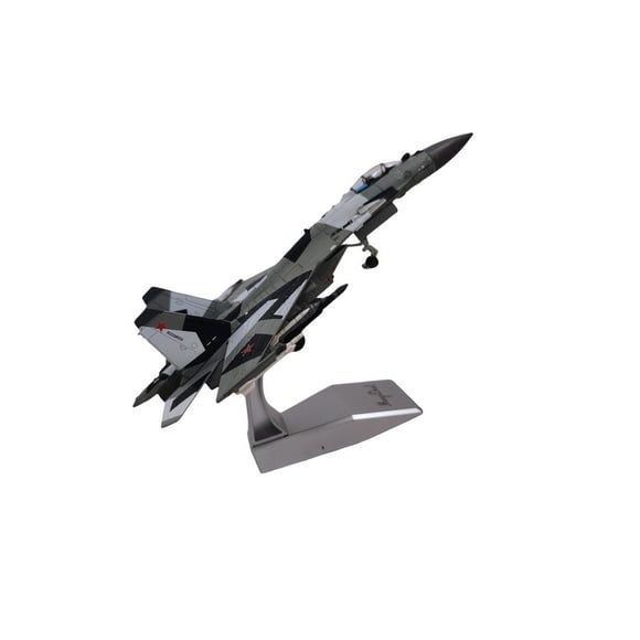 pitrice Russian SU-35 Fighter with Stand Plane Alloy Diecast for Room Table Decor