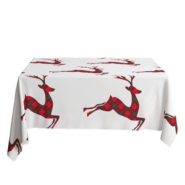 DEBGFS Christmas Tablecloth Dustproof Add Atmosphere Square European Style Creative Printing Table Protector Cover Daily Use,70x70cmv