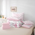 thumbnail image 6 of Erosebridal Pink Ocean Starfish 7 Pieces Bedding Comforter Set,Kawaii Bowtie Princess Bow Full Bedding Set For Girls Kids,Reversible pink, 6 of 7
