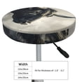 thumbnail image 4 of Balery Mystical Bull in Fog Fundas de asiento para taburete de bar redondo de tela de terciopelo ajustables que protegen de arañazos y manchas para sillas de 14 a 17 pulgadas.-12 inch, 4 of 7