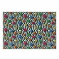 thumbnail image 1 of Geometric Cutting Board, Lively Colored and 3D Styled Diamond Gemstone on Black and White Backdrop, Decorative Tempered Glass Cutting and Serving Board, Small Size, Multicolor, by Ambesonne, 1 of 1