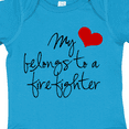 thumbnail image 4 of Inktastic My Heart Belongs Firefighter Girls Baby Bodysuit, 4 of 5