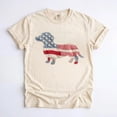 thumbnail image 3 of Faux Patchwork Doxie Shirt, American Flag Wiener Dog Tee, 4th of July Dog Lover Gift, Dachshund Mom, 3 of 4