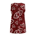 thumbnail image 5 of FUIALDOLG Valentines Day Red Love Hearts Tank Tops Summer Women Sleeveless T-shirt Comfortable Women's Sleeveless Blouse Loose Fit Active Golf Shirts Y2K Outfits,5XL, 5 of 7