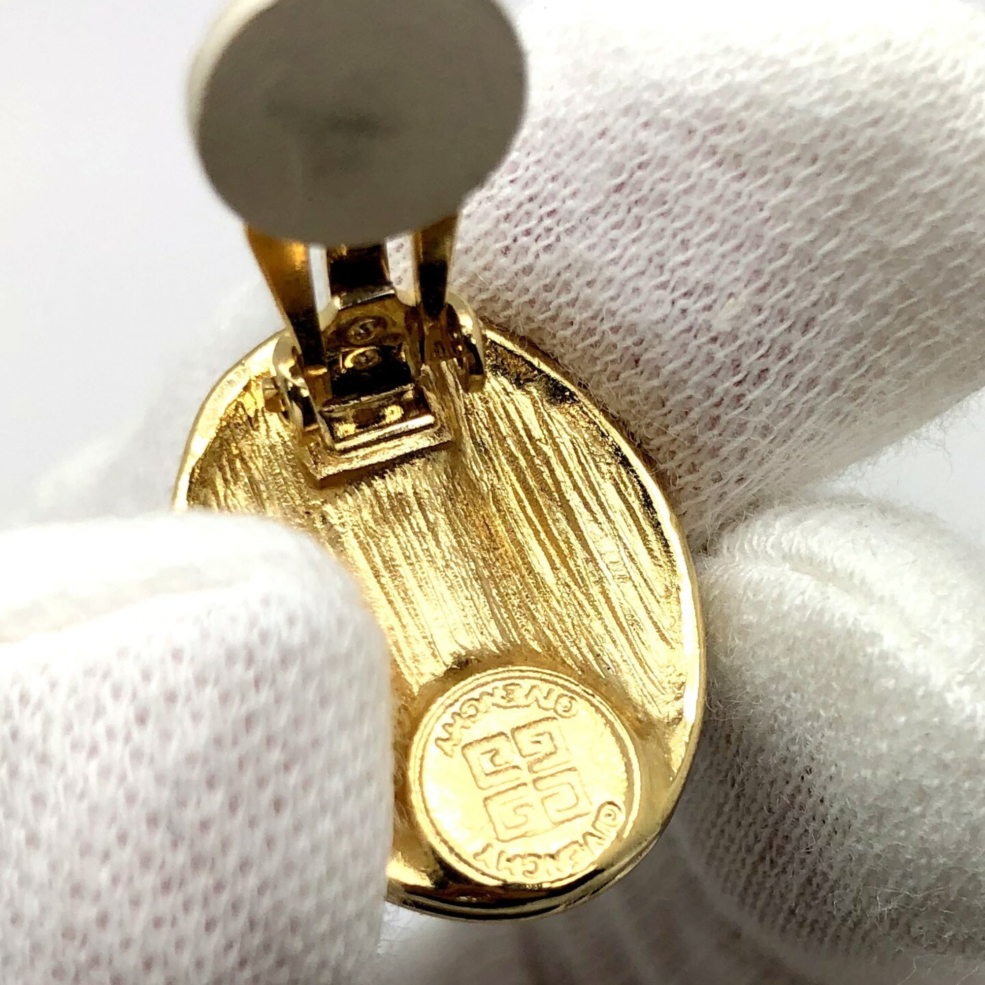 Givenchy Gold & White 4G Earrings