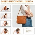 thumbnail image 4 of LAICAIW Sacs à Bandoulière en Cuir et Pochettes, Pochette à 3 Couches pour Femmes avec Multiples Compartiments, Sac à Main Tout-Terrain, 4 of 7