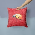thumbnail image 2 of Carolines Treasures 8868PW1414 Lady Bug on Red   Canvas Fabric Decorative Pillow 14Hx14W multicolor, 2 of 4