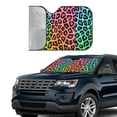 thumbnail image 4 of XMXY Car Sun Shade Windshield, Color Leopard Print Automotive Front Window Sun Visor for Cars SUV Trucks, Small Size, 4 of 8
