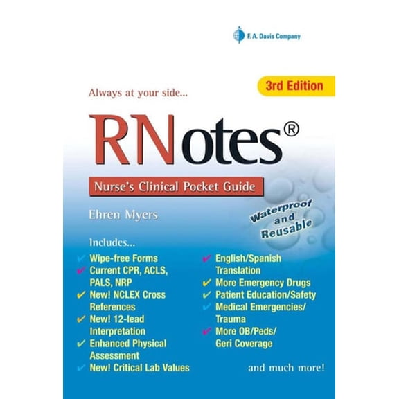 Pre-Owned RNotes: Nurse's Clinical Pocket Guide, 9780803623132, 0803623135, Paperback, 3rd edition