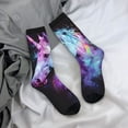 thumbnail image 5 of Pofeuu Rainbow Spotted White Horse Print Crew Socks, Adult Running Hiking Socks for Youth and Adult, 5 of 6