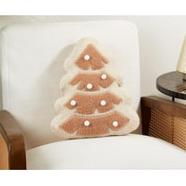 Fennco Styles Christmas Tree Decorative Throw Pillow 13" W x 15" L - Natural Plush Pillow for Winter Holiday, Couch, Bedroom, Living Room and Office Décor