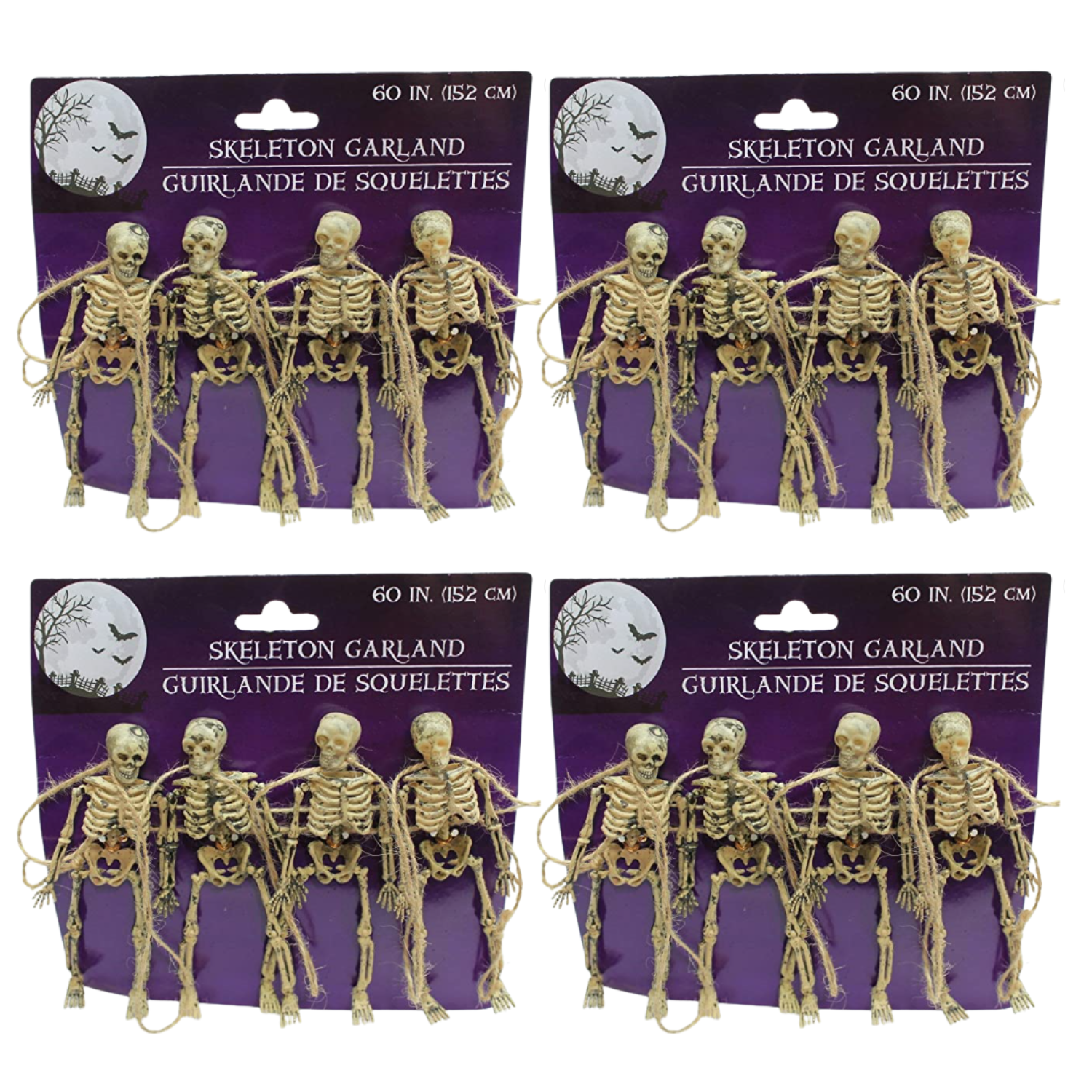 Skeleton Garland 3D 5 Ft, Perfect Halloween Decoration Indoor and