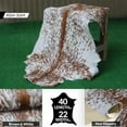 thumbnail image 2 of Real Brown and White Goat Skin Rug | Soft Natural Hair-On Leather for Stylish Home Accents, 2 of 5