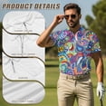 thumbnail image 5 of Aplkyhs Matching Couple Sport Shirts Paisley Flower Quarter Zip Matching Golf Shirts for Couple Mens Shirts Casual Soft and Comfortable Moisture Wicking Suitable for Outdoor Sports, 5 of 6
