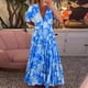 thumbnail image 1 of WILLBEST Maxi Vestidos de Mujer Vestido Largo Informal de Verano con Estampado de Flores y Cuello En V para Mujer, Vestido Diario con Bolsillos Laterales y Botones Chica, 1 of 3